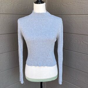 She + Sky Crop Mock Turtleneck